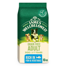 James Wellbeloved Dog Adult Hypoallergenic Dry Food Grain Free Fish 10 kg