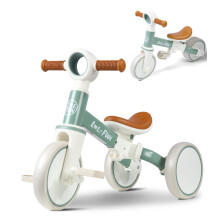 LOL-FUN Kids Tricycle Age 1-3 Year Old, Toddler Balance Bike for 2 Years Old, 4 in 1 Kids Trike for Boys Girls Gift Present, 3 Wheel Baby Bicycle wit