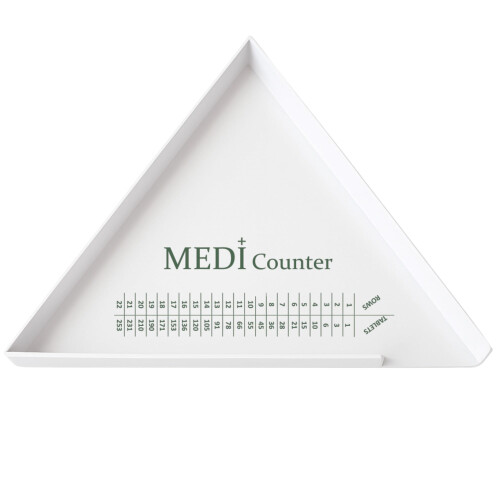 Professional Triangle Tablet Counter - Durable Plastic Design (Large: 230mm)