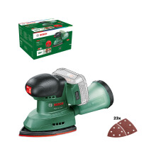 Bosch Cordless Multi Sander EasySander 18V-8 (Without Battery; 18 Volt System; for DIY Woodworking; 3x Sanding Sheets; 20x Sanding Papers; in Carton P