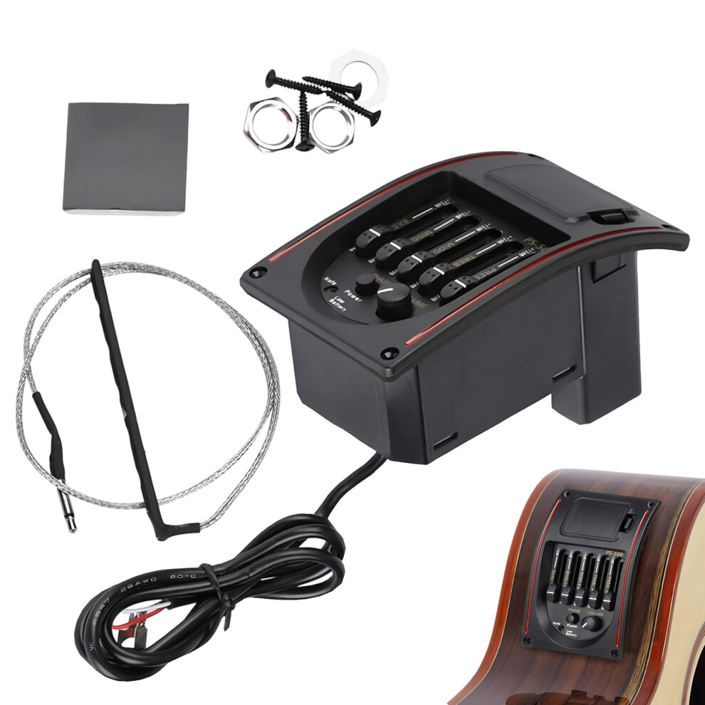 Acoustic Guitar Preamp With 5ÂBand Eq And BuiltâIn Tuner For Natural Tone And Folk Guitar Performance 9330225839262