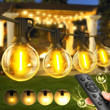 Garden-Outdoor-Lights-Mains-Powered-String-Festoon-Light LED 100ft 30M Outside Lighting Waterproof Bulb Patio Gazebo Party Pergola Wedding Backyard P