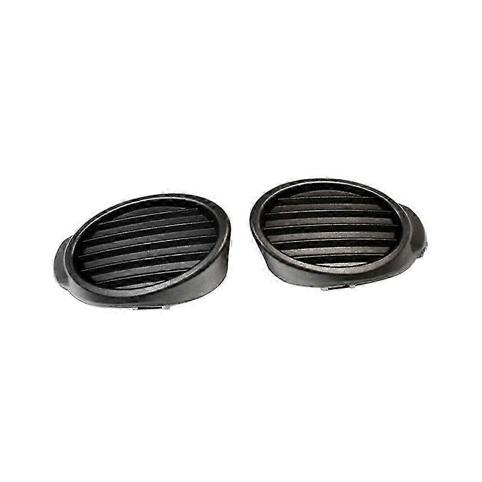 Car Front Bumper Fog Cover Grille Bezel - 1 Pair Black/Light 9319739854176