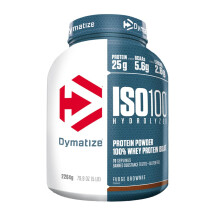 Dymatize ISO 100 Hydrolyzed Fudge Brownie 2264g - Whey Protein Hydrolysat + Isolate Powder