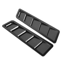 Car Hood Air Intake Louver Panel Engine ABS Cooling Vent Cover Trim AccessoryGlossy Black