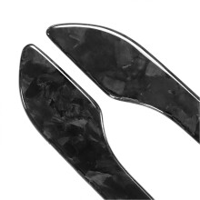 4Pcs Side Door Handle Decor Exterior Cover Trim Fit for Tesla Model 3/Y 2018‑2021 Glossy Carbon Fiber Texture
