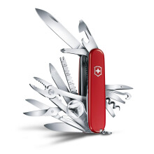 Victorinox Swiss Champ Swiss Army Knife, Medium, Multi Tool, 33 Functions, Blade, Scissors, Red