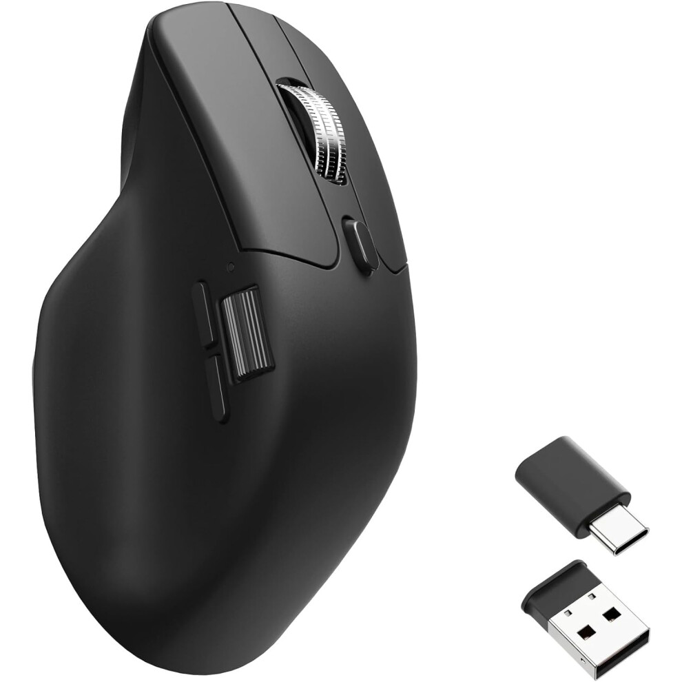 Keychron M6 1000 Hz Silent Wireless Bluetooth 5.1/2.4 Ghz/Wired Optical Mouse, Lightweight 78G Programmable Pixart 3395 Sensor With Up To 26K Dpi/ 650 4895248862352