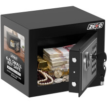 ZENO Digital Safe With Keypad Lock 6.6L | Fire Resistant Home Security Safe For Cash Jewellery And Documents | Reinforced Steel Body With Dual Locking