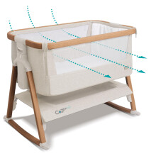 Tutti Bambini CoZee Air Extra Breathable Next To Me Crib & Standalone Baby Cot - Baby Rocker with Deluxe Airflow Mattress, Easy Fold Bed, Travel Cot