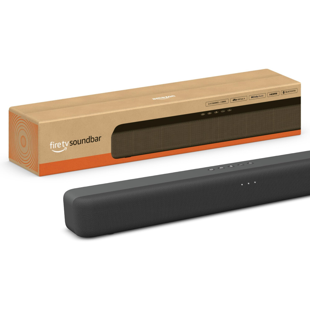 Amazon Fire Tv Soundbar, 2.0 Speaker With Dts Virtual:x And Dolby Audio, Bluetooth Support