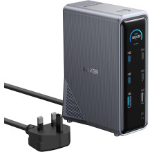 Anker Prime Charging Docking Station, 14-Port with 160W Max Output and Built-In GaN AC-DC Power, 10Gbps Data Transfers, Real-Time Smart Interface, Du