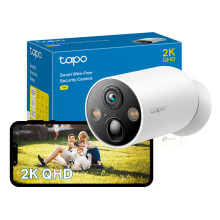 Tapo TC85 2K QHD Battery Security Camera Outdoor Wireless, 300-Day Battery Life, 150 Super-wide FOV, Colour Night Vision, Outdoor Camera No Monthly F