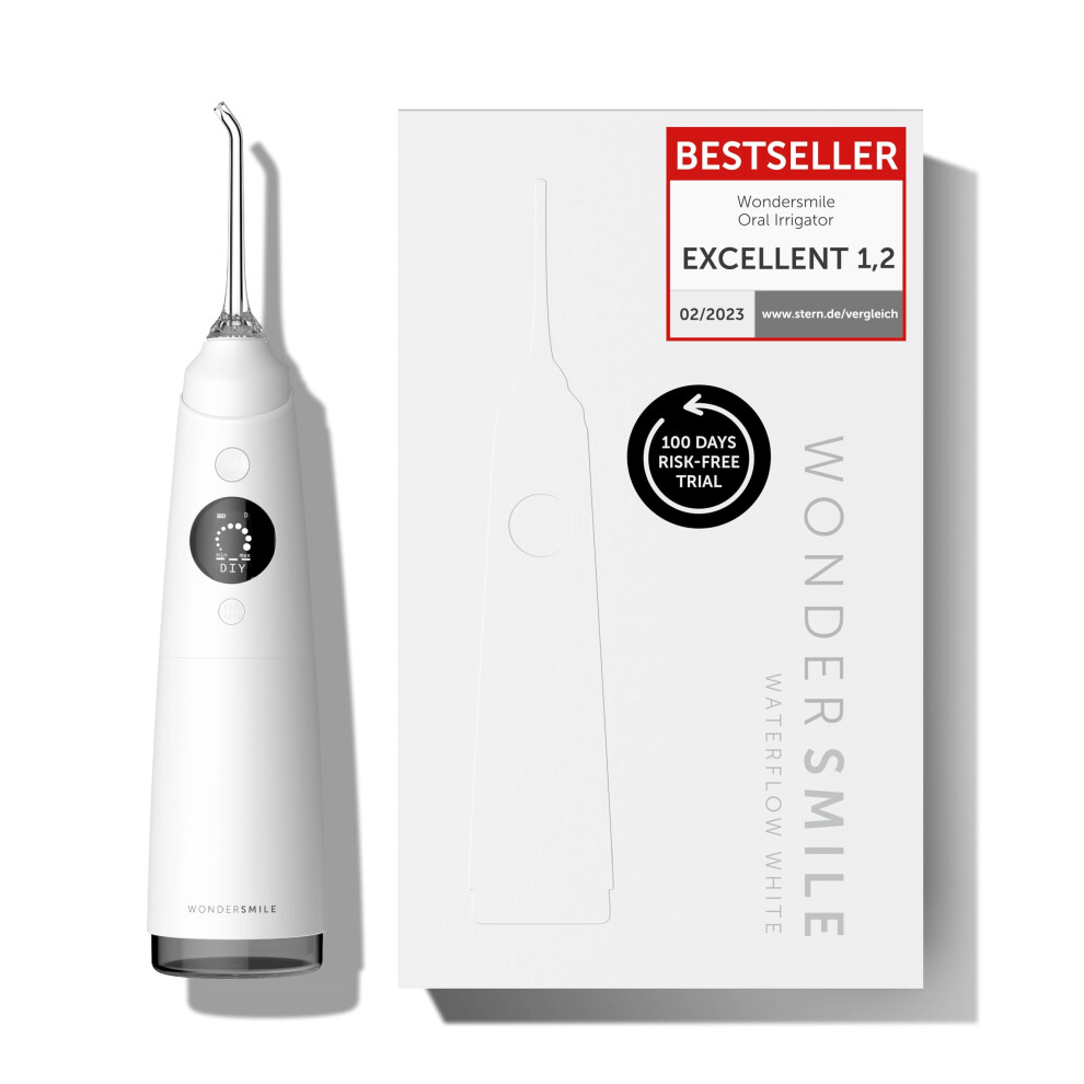 Wondersmile Water Dental Flosser For Teeth Cordless Portable Ipx7 - Award Winner 2026* - 100 Days Trial - Smoothflow Technology For Optimal Teeth Gum