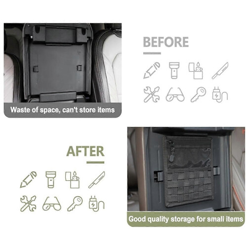 Center Console Organizer MOLLE Panel compatible for 2015-2025 2