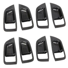 compatible Sport 2020 8PCS Carbon Fiber ABS Car Door Handle Bowl Protector Cover Trim Moldings