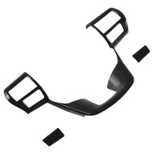 compatible compatibletuner 2024 ABS Carbon Fiber Car Steering Wheel Cover Trim Frame Decoration Interior Accessori