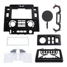 9 Inch Double Din Stereo Dash Kit compatible Land Rover Defender 2007-2016 Car Fascia Radio Panel Fascia Plate Console Bezel