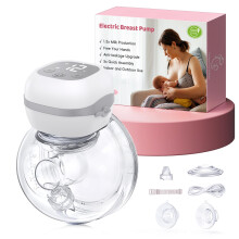 Haokoo Electric Breast Pump Wearable, Hands-Free & Ultra Quiet 40dB Portable Pump with 3 Modes & 12 Levels, Long Battery, Lightweight 201g for Working