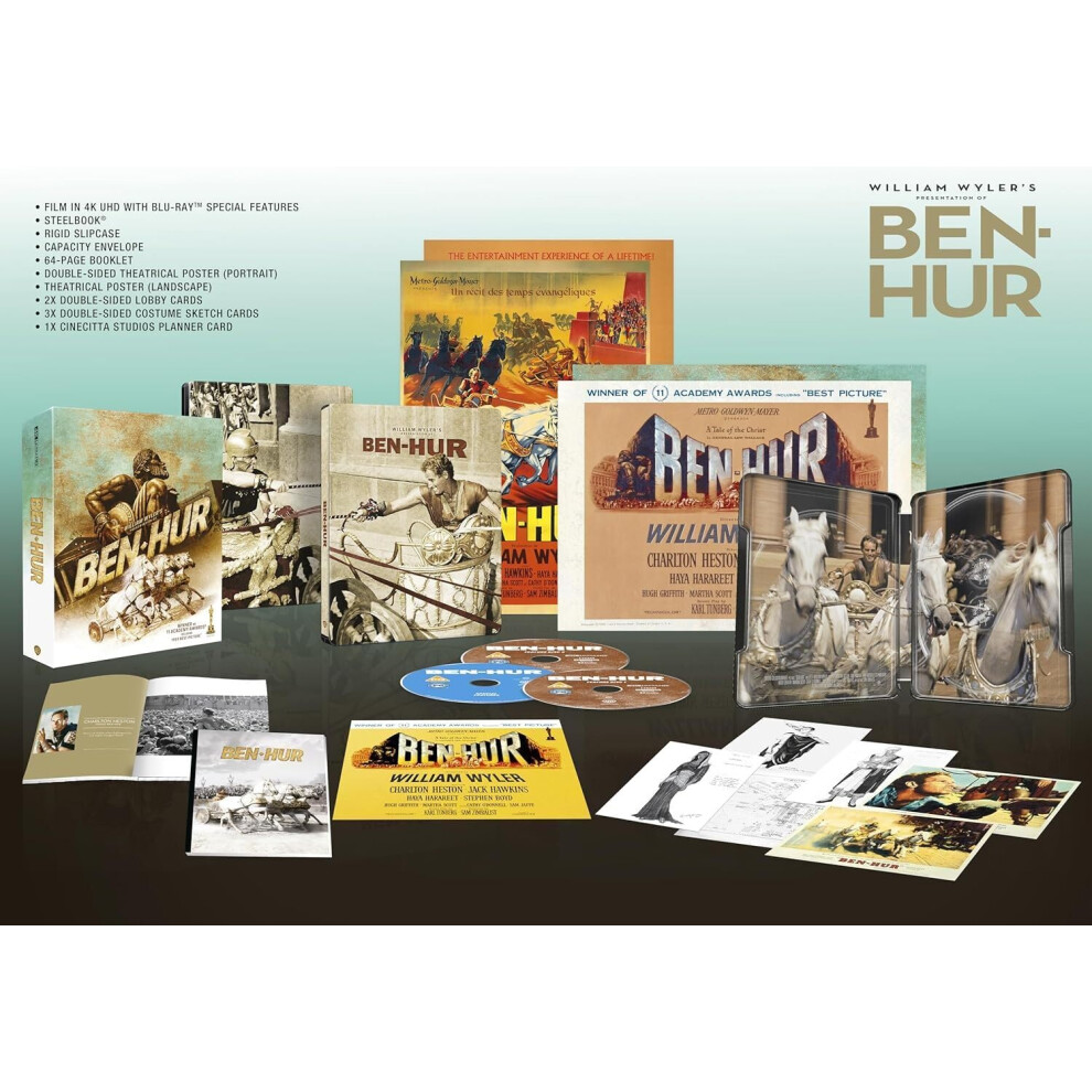 Warner Bros Ben Hur Uhd/Bd Coll Edition Steelbook [Blu-Ray] [Region Free]