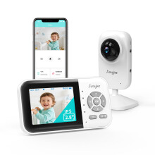 Simyke Baby Monitor with Camera and 2.8 Inch Screen, No WiFi Baby Camera with 2-Way Talk & VOX Mode, Night Vision & Temperature Sensor, Portable Video