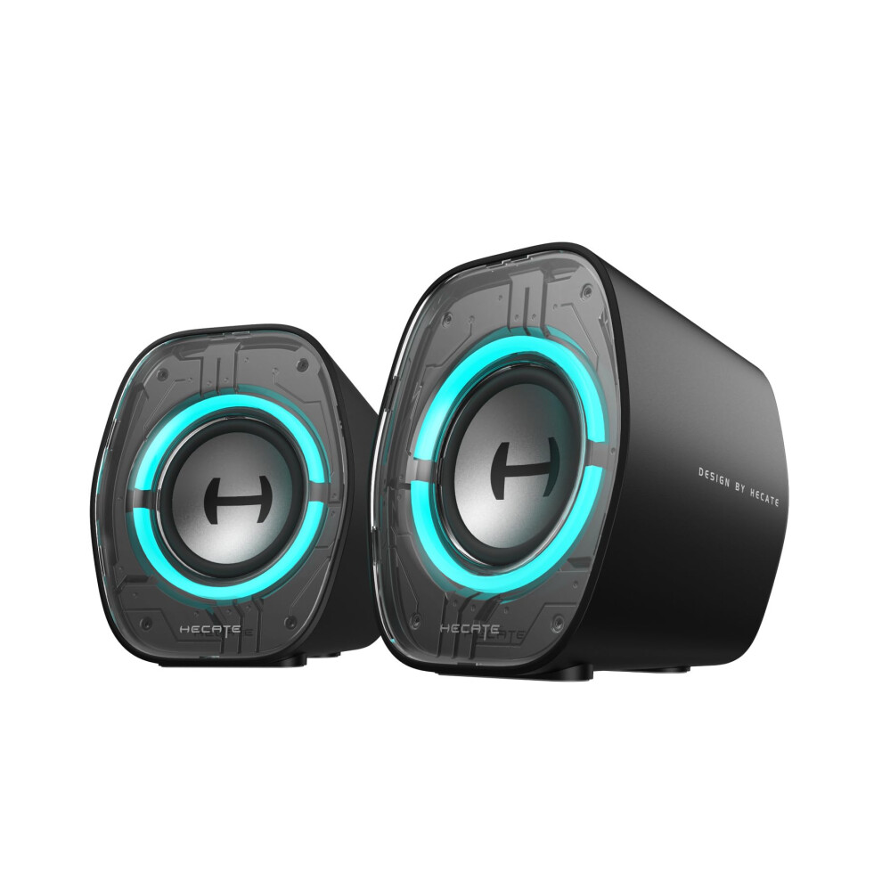 Edifier G1000 Ii Desktop Computer Speakers For Gaming, 4W Rms, 2.5" Full-Range Driver & Enhanced Bass, Bluetooth 5.4 With Usb-C/Aux, 9 Dynamic Rgb Lig