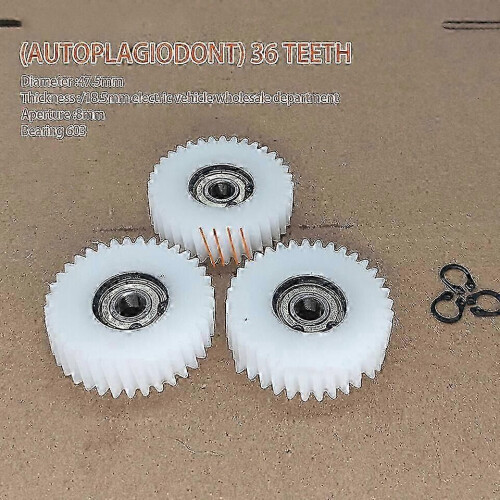 3 τεμάχια 36T 47.5x13.5mm Ηλεκτρικό ποδήλατο με νάιλον πλανητικά γρανάζια με ρουλεμάν 2