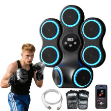 Music Boxing Machine for Adults Kids,Interactive Punching Trainer with Boxing Gloves, Large Size Wall Mounted punching bag