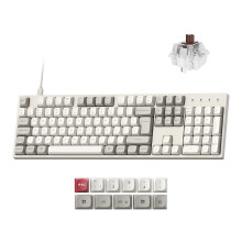 Keychron C2 Pro 8K Wired Mechanical Keyboard - UK ISO Layout, 8000Hz Polling Rate, QMK/VIA Programmable Hot-Swappable Brown Switch, RGB Backlit Full S