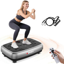 MOSUNY Vibration Plate, 2026 Powerful Vibration Plate Exercise Machine With Dual Motors, Comfortable Silicone Pad, 204 kg Weight Capacity Vibration Pl