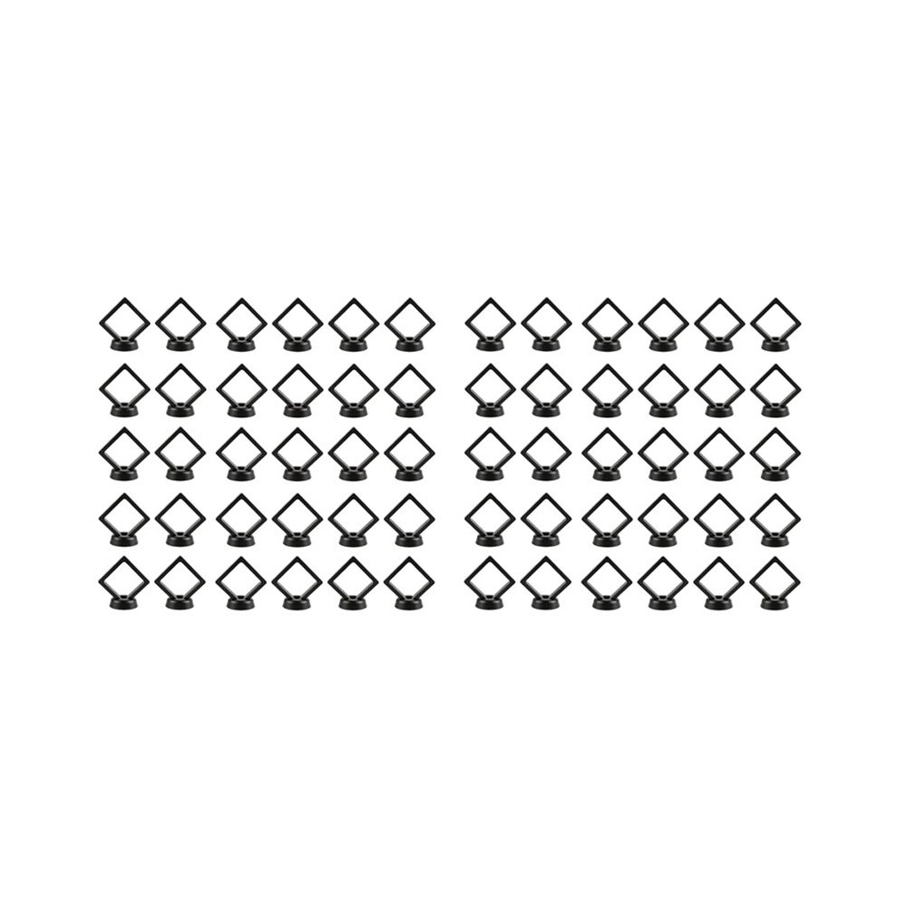 60 Pcs 3D Floating Coin Display Frame Stand Storage Boxes For Jewelry Ring Earrings Coin Medals Challenge Medal Holder A 4713540805481