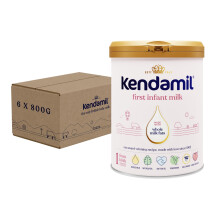 (6x800g) Kendamil Classic First Infant Milk - Stage 1 from Birth, Whole Milk Formula, Vegetarian, No Palm Oil, No GMOs and with Omega 3 DHA, Omega 6 A