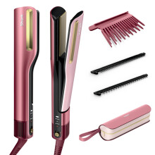 Shark SilkiPro Hair Straightener & Dryer | Ceramic Wet to Dry | HeatSense Plates | No Heat Damage | Salon-Quality Finish | All Hair Types | Storage Ca