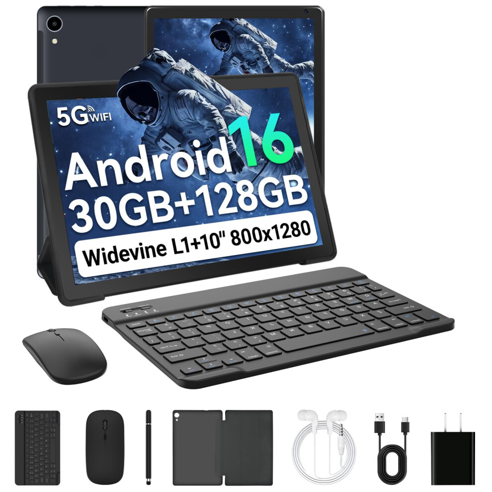 Whitedeer Tablet Android 16, 10 Inch Tablet 30Gb Ram 128Gb Rom/2Tb, Android Tablets Octa-Core Processor, Tablet 10 Inch With Pen And Keyboard, Wifi 6& 765429143379