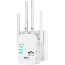 WiFi Extender Booster 1200Mbps, WiFi Signal Amplifier Range Repeater Dual Band 5GHz & 2.4GHz Wireless Internet Booster/Hotspot, Dual Ethernet Ports, 4