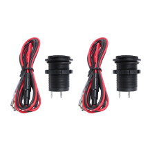 2 prese accendisigari con cavo da 60 cm, compatibili con auto e moto, 12V/24V.