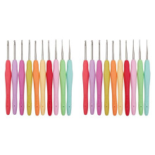20Pcs Small Size Lace Crochet Hooks (0.5-2.75mm), Ergonomic Crochet Hooks Set with Soft Grip Handle for Thread