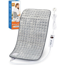 Electric Heating Pad for Back Neck Shoulders, Heat Pad with Auto Shut Off in 90 min,10 Heat Level Settings, Fast Heated Pad 100% Soft Comfortable Poly