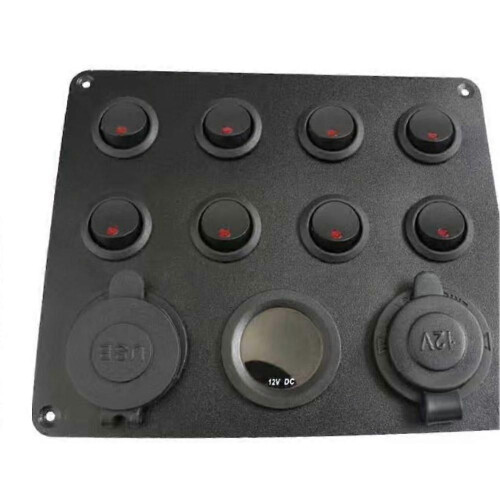 8 Κουμπιά Rocker Toggle Switch Panel USB Control για Αυτοκίνητο, Φορτηγό, 2