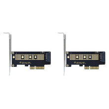 2X M.2 NVME SSD Naar PCIe 4.0-Adapterkaart 64 Gbps M-Key PCIe4.0 X4 voor Desktop-Pc PCI-E GEN4