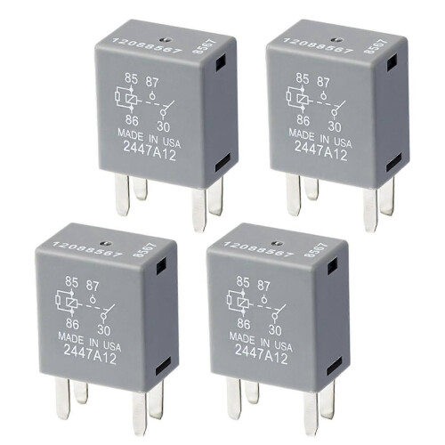 8 τεμάχια 12088567 8567 Ρελέ αυτοκινήτου - 12VDC 30A 4-ακίδων, Ρελέ 1