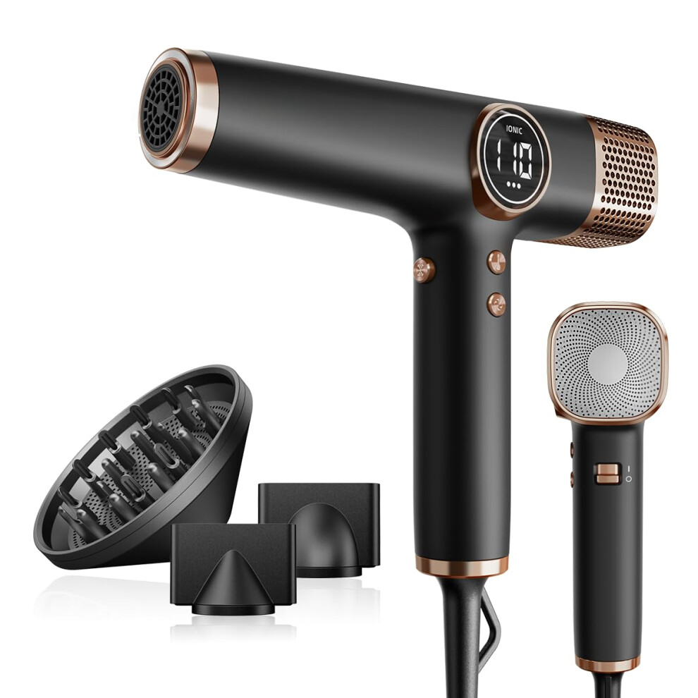 Faszin Light Hair Dryer, Weight Hairdryer With 110,000 Rpm High Speed Motor For Fast Drying, 200 Million Ionic Hairdryers For Women & Men, Low Noise Ha