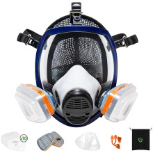 AirGearPro G-750 Respirator Full Face Mask with A1P2 Filters | Anti-Fog, Anti-Gas, Anti-Dust Mask | Gas Mask Ideal for Painting, Woodworking, Construc