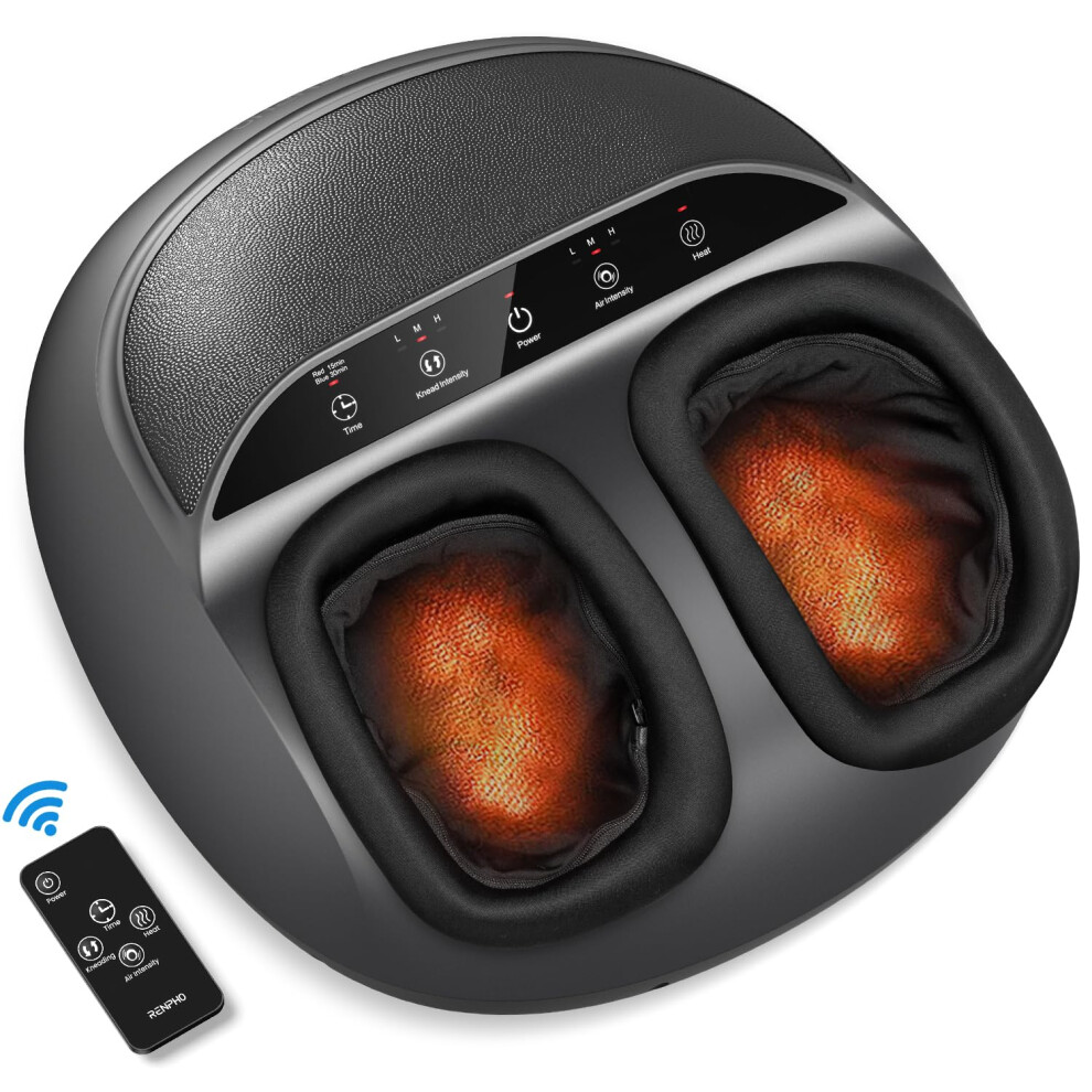 Renpho Foot Massager With Heat Function, Shiatsu Foot Massage Machine, Air Compression, Deep Kneading, Electric Massager For Tired Feet,Gift For Women