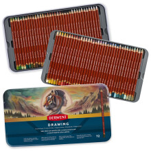 Derwent Drawing Pencils, Set of 72 in Tin, 5mm Round Core, Premium Core Strength, Creamy Texture, Ideal For Fine Art Drawing & Colouring, Professional