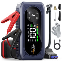 YaberAuto Jump Starter Power Pack 6000A with Air Compressor 150PSI, Car Battery Booster Jump Starter for 9L Gas/8L Diesel, Car Starter Power Bank with