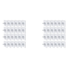 48PCS Punch Free Shelf Support Peg-Self Adhesive Shelves Clips for Kitchen Cabinet Closet Brackets Clapboard Layer