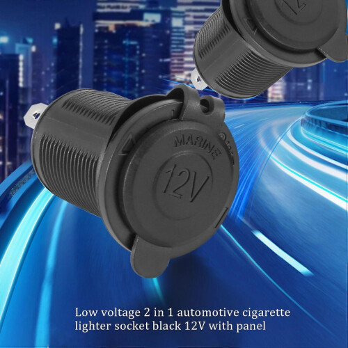 2 x Πρίζα ρεύματος 12V για αναπτήρα αυτοκινήτου, μοτοσικλέτας και σκάφους 2