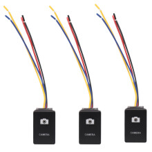 3X 33X22mm 12V  LED Illuminated  /Off for  Landcruiser Yaris RAV4 Black