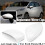 2 Pcs Left Right White Rearview Side View Mirror Replacement Cover Cap Case Shell 3